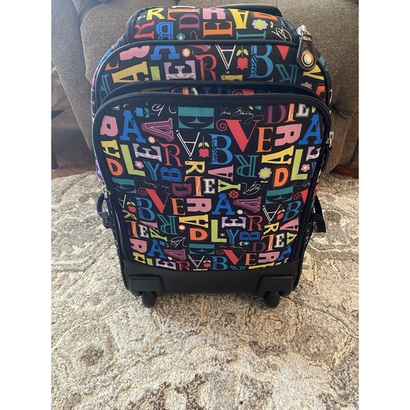 Vera Bradley FROM A TO VERA Rolling Backpack Carry On Luggage Suitcase - Picture 6 of 12
